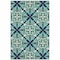 Homeroots 8 x 11 ft. Blue & Green Floral Indoor & Outdoor Area Rug 388670 - alternate 1